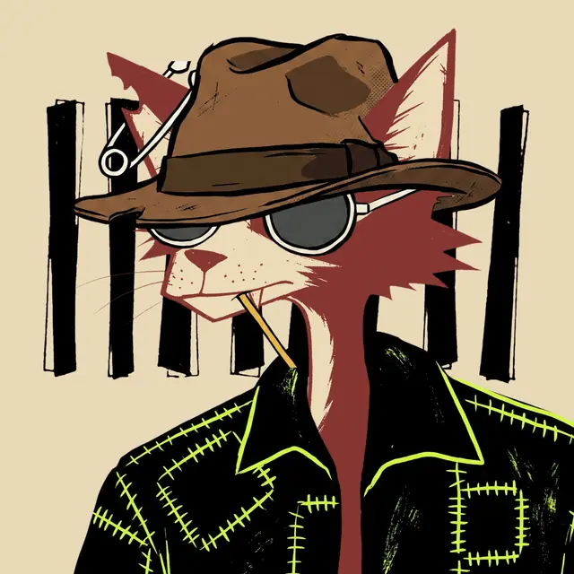 Broker #2000, a screenprinted alley cat.