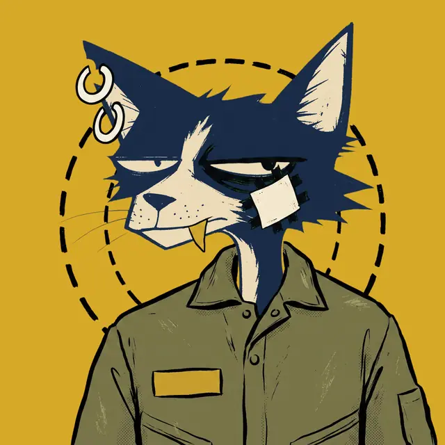 Broker #2021, a screenprinted alley cat.