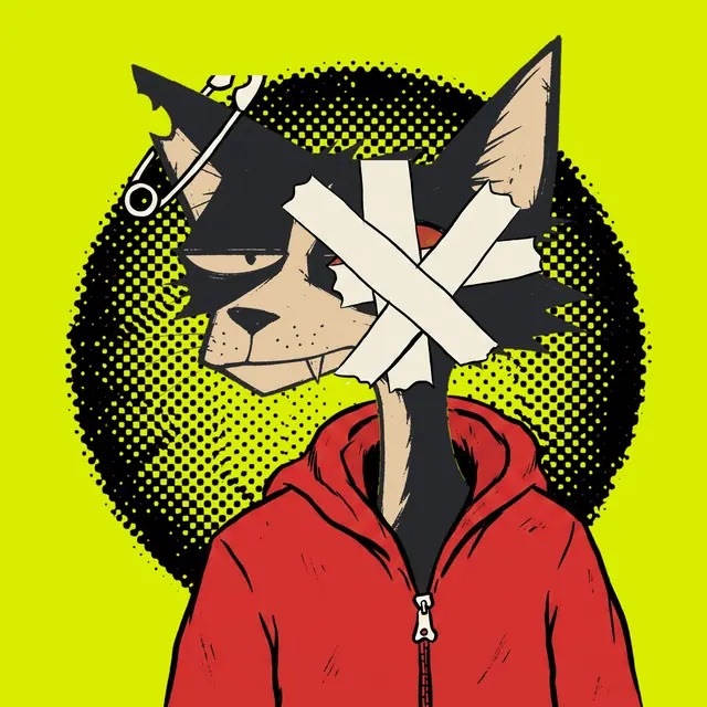 Broker #2034, a screenprinted alley cat.