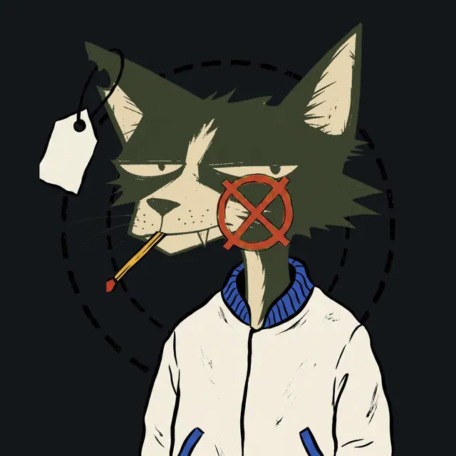 Broker #2048, a screenprinted alley cat.