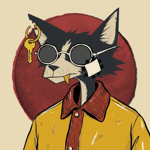 Broker #2050, a screenprinted alley cat.