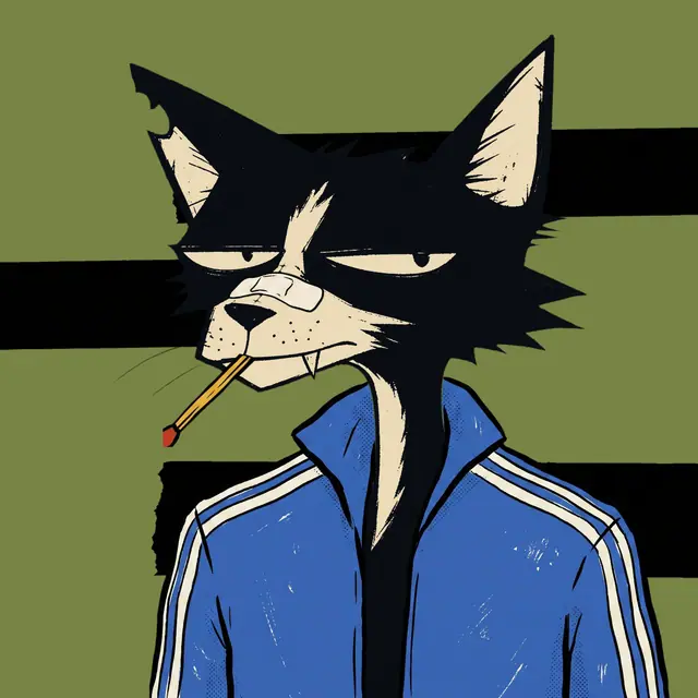 Broker #2059, a screenprinted alley cat.