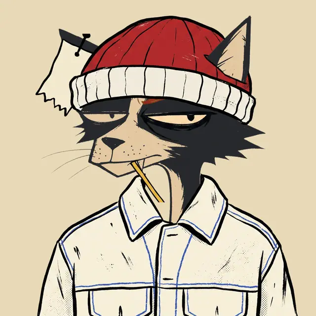 Broker #2073, a screenprinted alley cat.