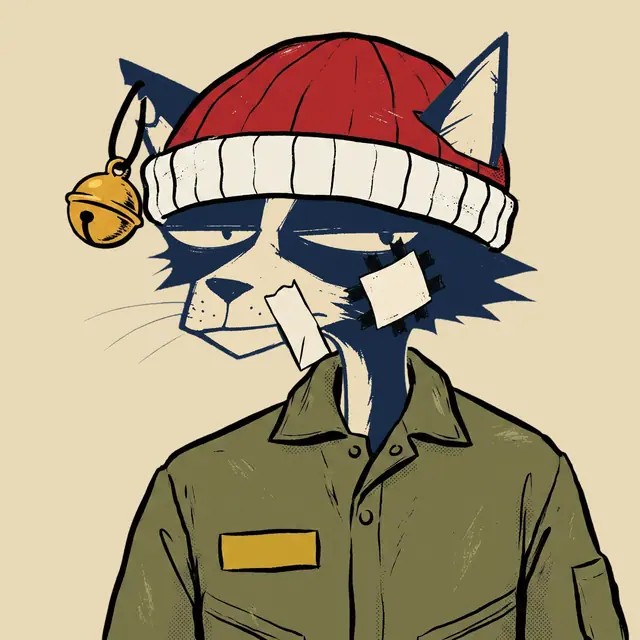 Broker #2087, a screenprinted alley cat.