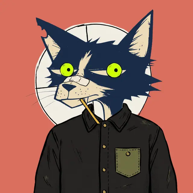 Broker #2097, a screenprinted alley cat.